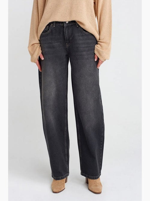 Jeans a palloncino a gamba ampia a vita alta dilvin - Kiabi Jeans a palloncino a gamba ampia a vita alta dilvin - Kiabi