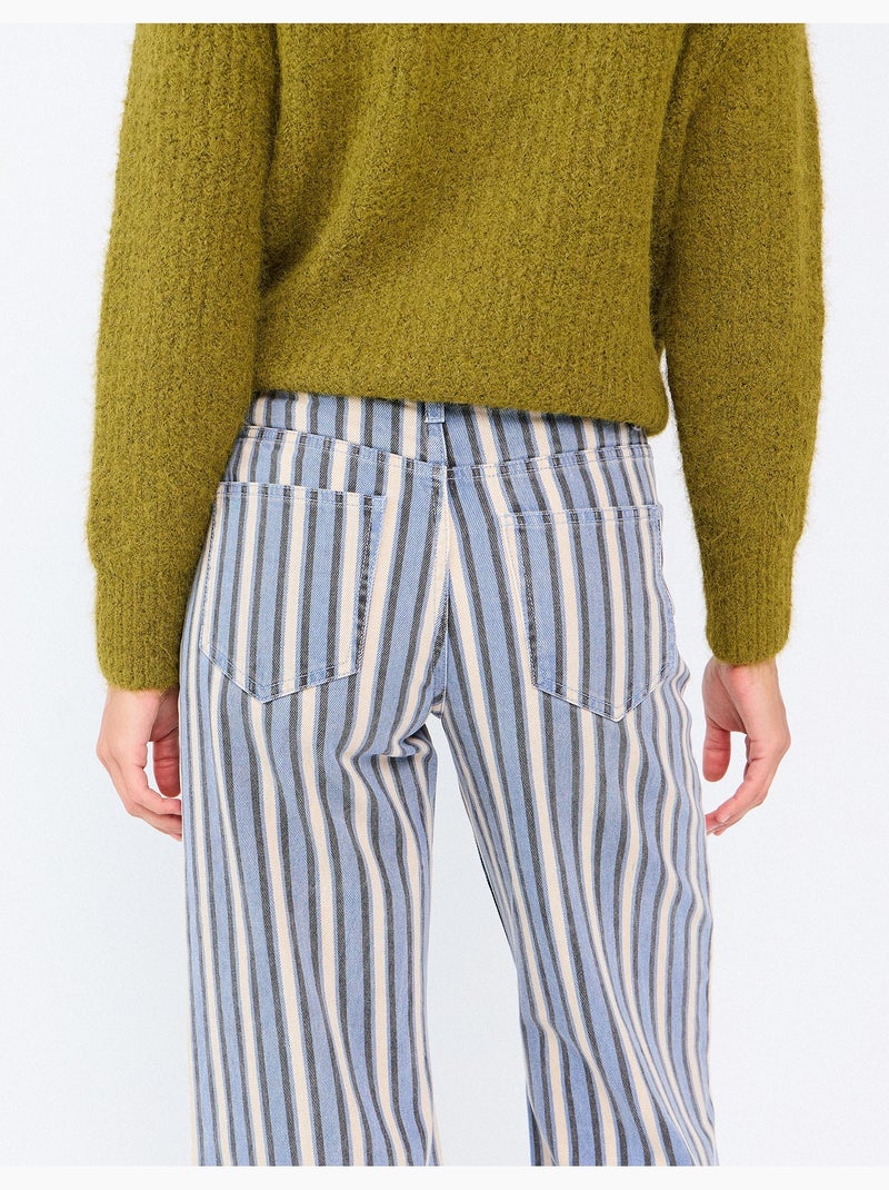 Jeans a righe a gamba larga, mo fashion Blu - Kiabi