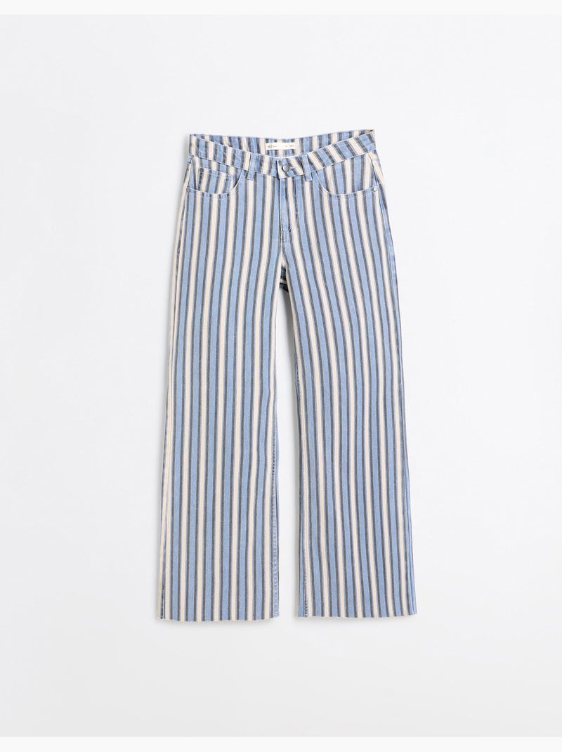 Jeans a righe a gamba larga, mo fashion Blu - Kiabi