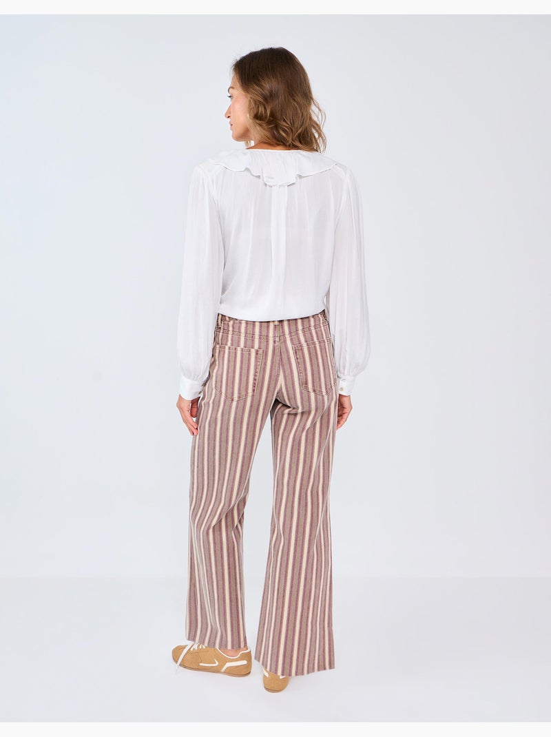 Jeans a righe a gamba larga, mo fashion Rosa - Kiabi