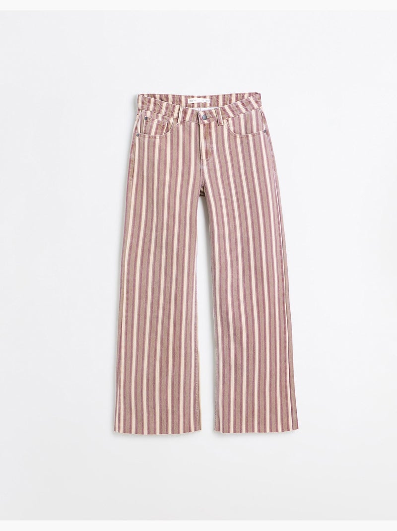 Jeans a righe a gamba larga, mo fashion Rosa - Kiabi