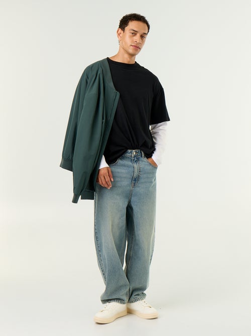 Jeans a taglio ampio 5 tasche - Kiabi Jeans a taglio ampio 5 tasche - Kiabi