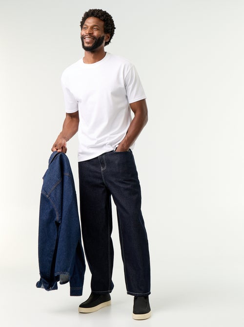 Jeans a taglio ampio 5 tasche - Kiabi Jeans a taglio ampio 5 tasche - Kiabi