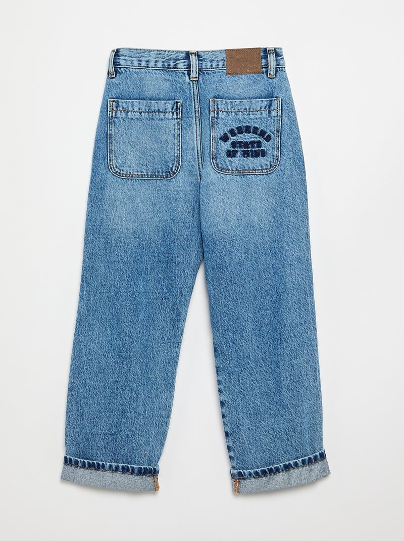 Jeans a taglio dritto a 5 tasche Blu - Kiabi