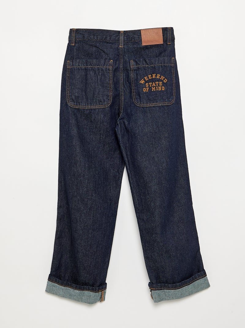 Jeans a taglio dritto a 5 tasche Blu - Kiabi