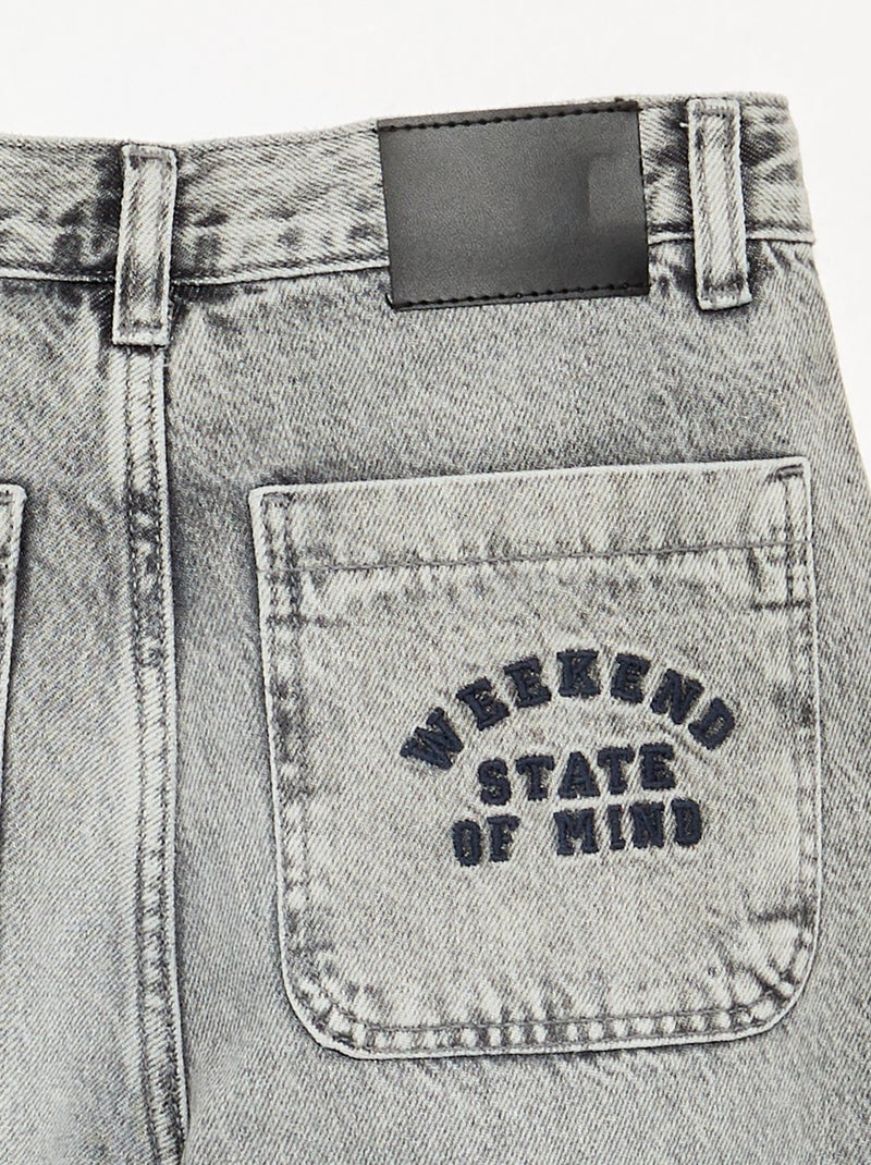 Jeans a taglio dritto a 5 tasche Grigio - Kiabi
