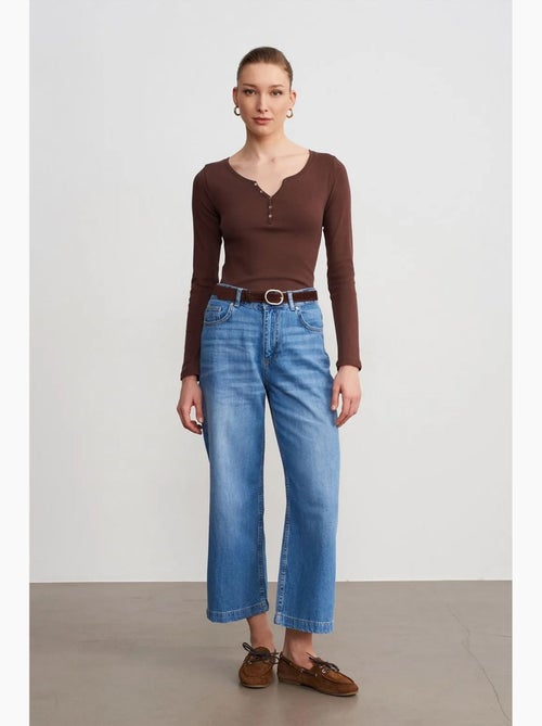 Jeans a vita alta a gamba ampia dilvin - Kiabi Jeans a vita alta a gamba ampia dilvin - Kiabi