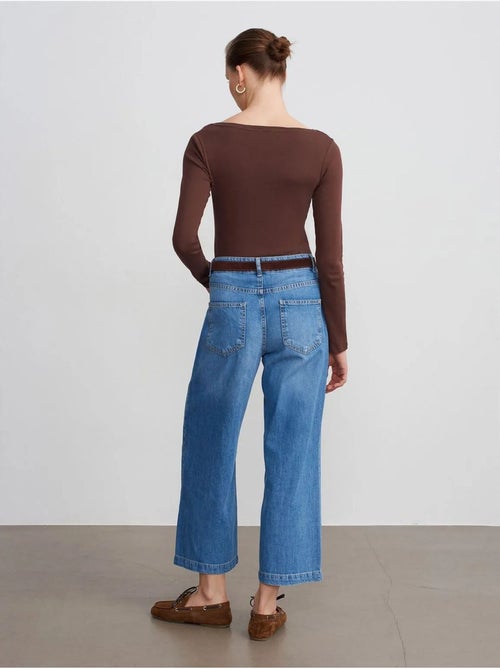 Jeans a vita alta a gamba ampia dilvin - Kiabi Jeans a vita alta a gamba ampia dilvin - Kiabi