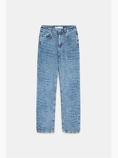 Jeans a vita alta a gamba dritta testurizzati dilvin - Kiabi Jeans a vita alta a gamba dritta testurizzati dilvin - Kiabi