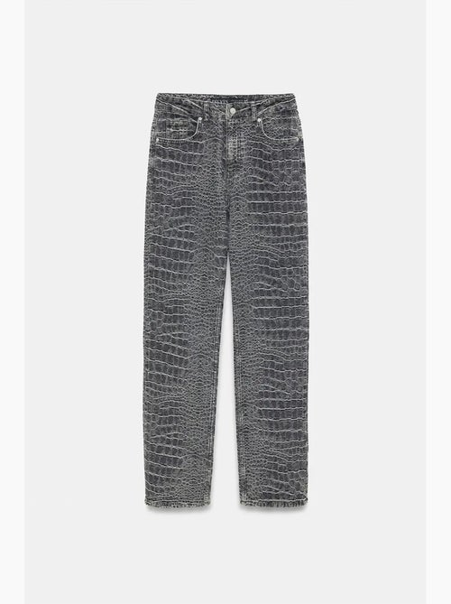 Jeans a vita alta a gamba dritta testurizzati dilvin - Kiabi Jeans a vita alta a gamba dritta testurizzati dilvin - Kiabi