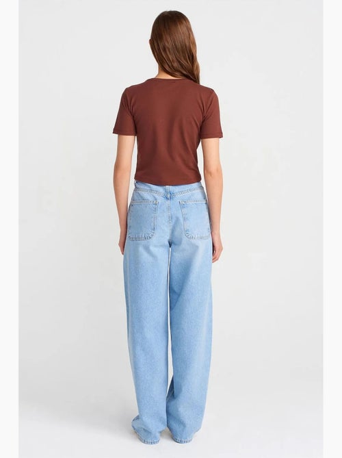 Jeans a vita alta balloon a gamba ampia dilvin - Kiabi Jeans a vita alta balloon a gamba ampia dilvin - Kiabi