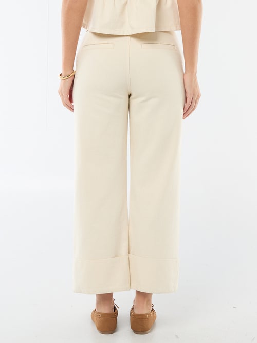 Jeans a vita alta con risvolto sul fondo - Kiabi