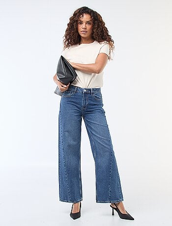 Jeans a vita alta taglio ampio / wide leg