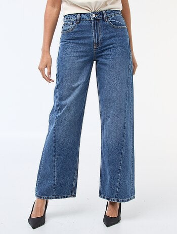 Jeans a vita alta taglio ampio / wide leg