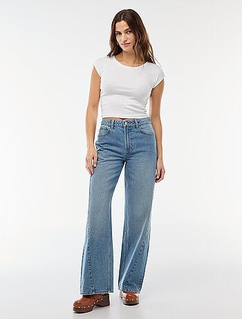 Jeans a vita alta taglio ampio / wide leg