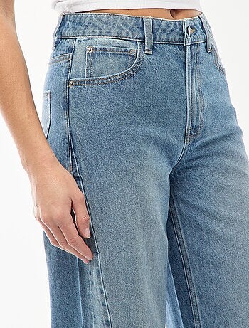 Jeans a vita alta taglio ampio / wide leg