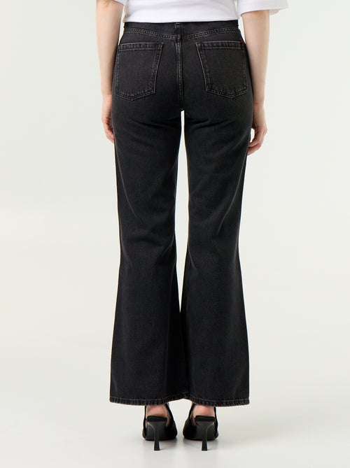 Jeans a vita alta taglio flare con ricami a 'cuori' - Kiabi