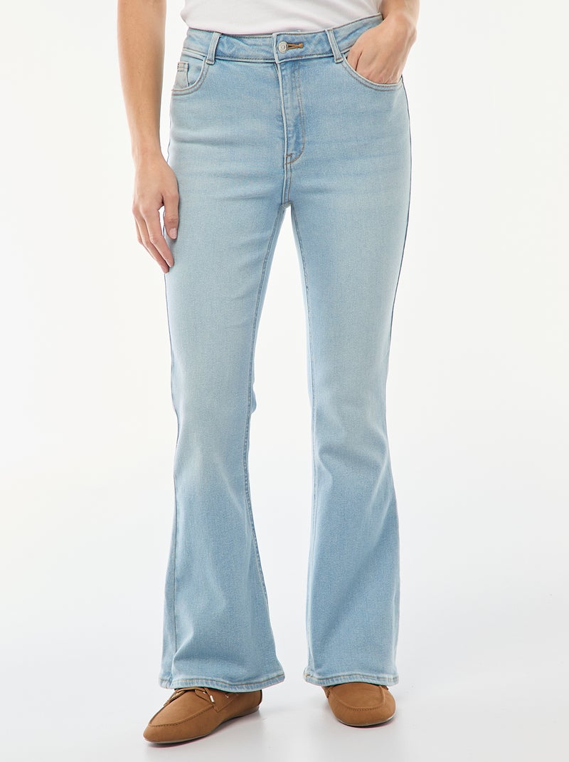 Jeans a vita alta taglio flare/bootcut - L28 Blu - Kiabi