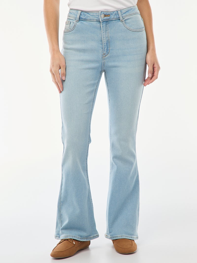 Jeans a vita alta taglio flare/bootcut - L32 Blu - Kiabi