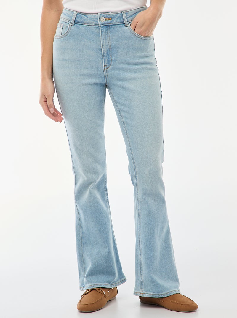 Jeans a vita alta taglio flare/bootcut - L34 Blu - Kiabi