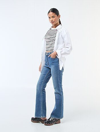 Jeans a vita alta taglio flare/bootcut - L34