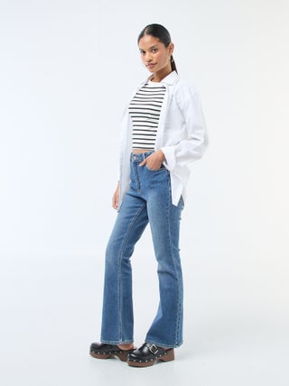 Jeans a vita alta taglio flare/bootcut - L34