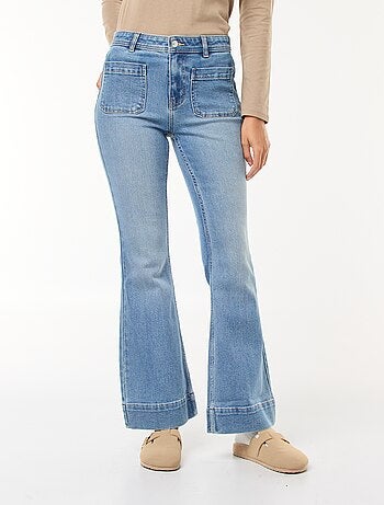 Jeans a vita alta taglio flare/bootcut