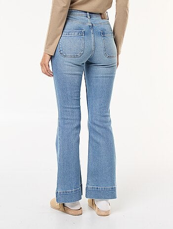 Jeans a vita alta taglio flare/bootcut