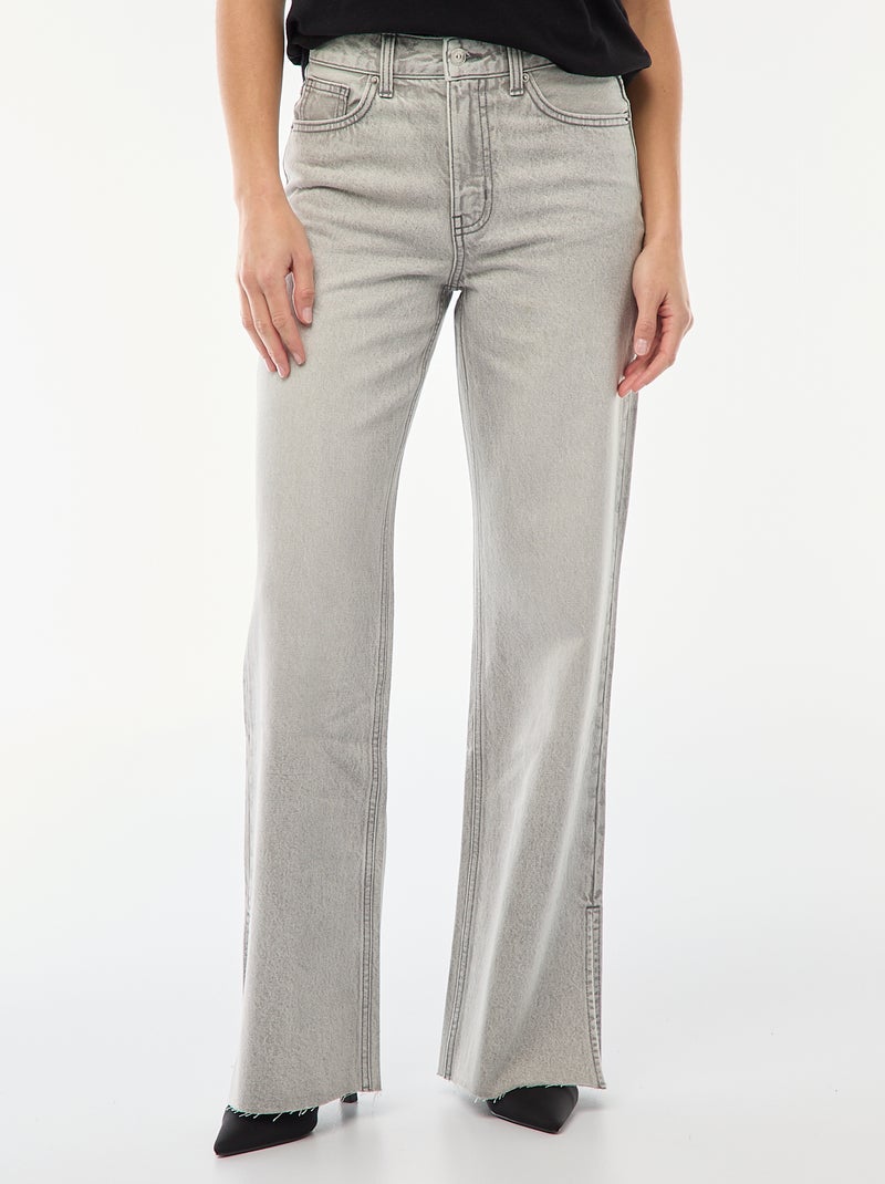 Jeans a vita alta taglio flare/bootcut Grigio - Kiabi