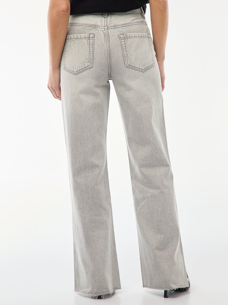 Jeans a vita alta taglio flare/bootcut Grigio - Kiabi