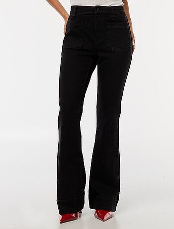 Jeans a vita alta taglio flare/bootcut