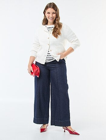 Jeans a vita alta wide leg