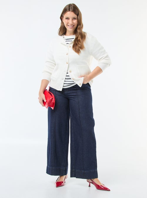 Jeans a vita alta wide leg - Kiabi