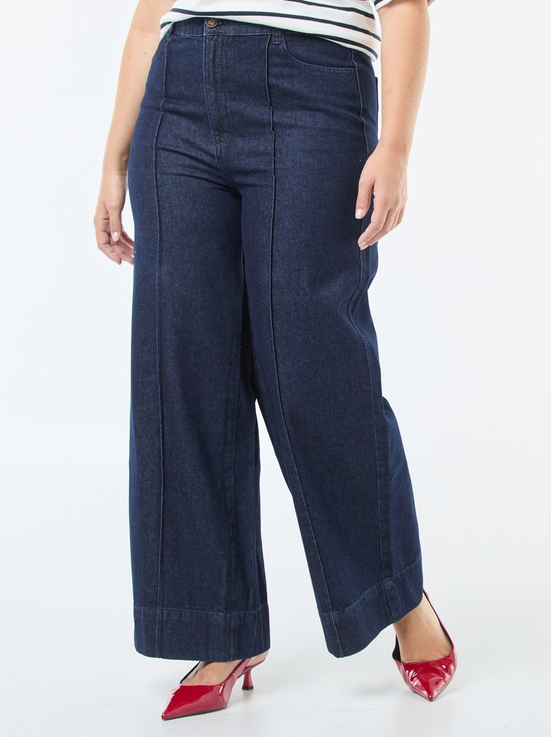 Jeans a vita alta wide leg Blu - Kiabi