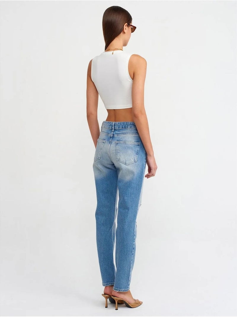 Jeans a vita media a gamba dritta dilvin Blu chiaro - Kiabi