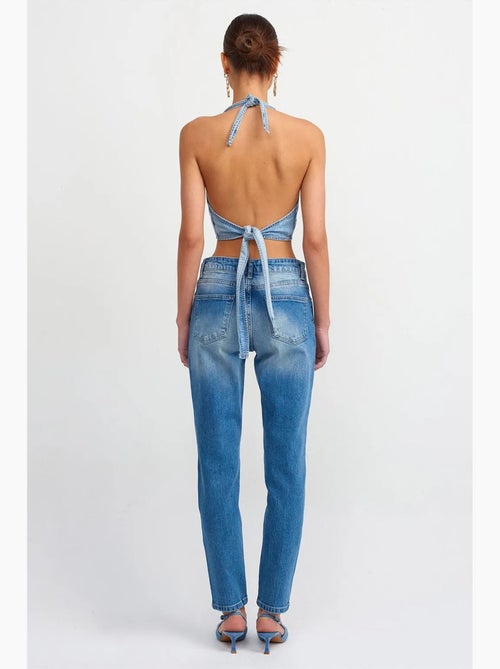 Jeans a vita media a gamba dritta dilvin - Kiabi Jeans a vita media a gamba dritta dilvin - Kiabi
