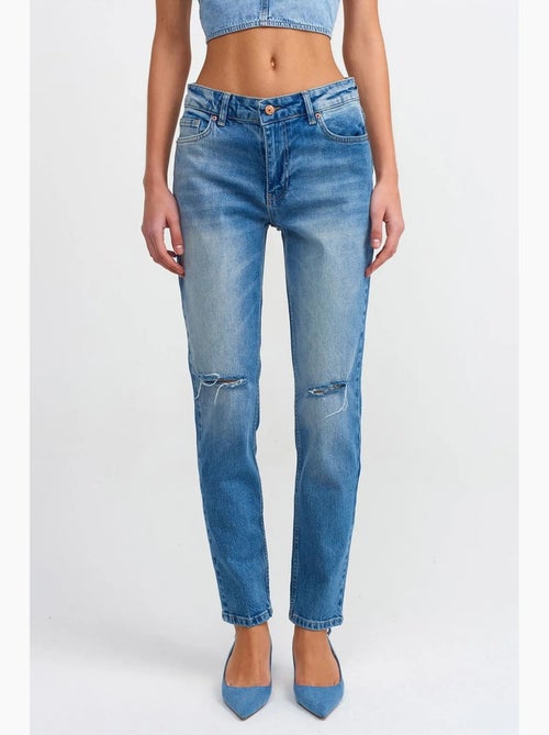 Jeans a vita media a gamba dritta dilvin - Kiabi Jeans a vita media a gamba dritta dilvin - Kiabi
