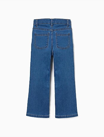 Jeans a zampa con cintura regolabile e tasche