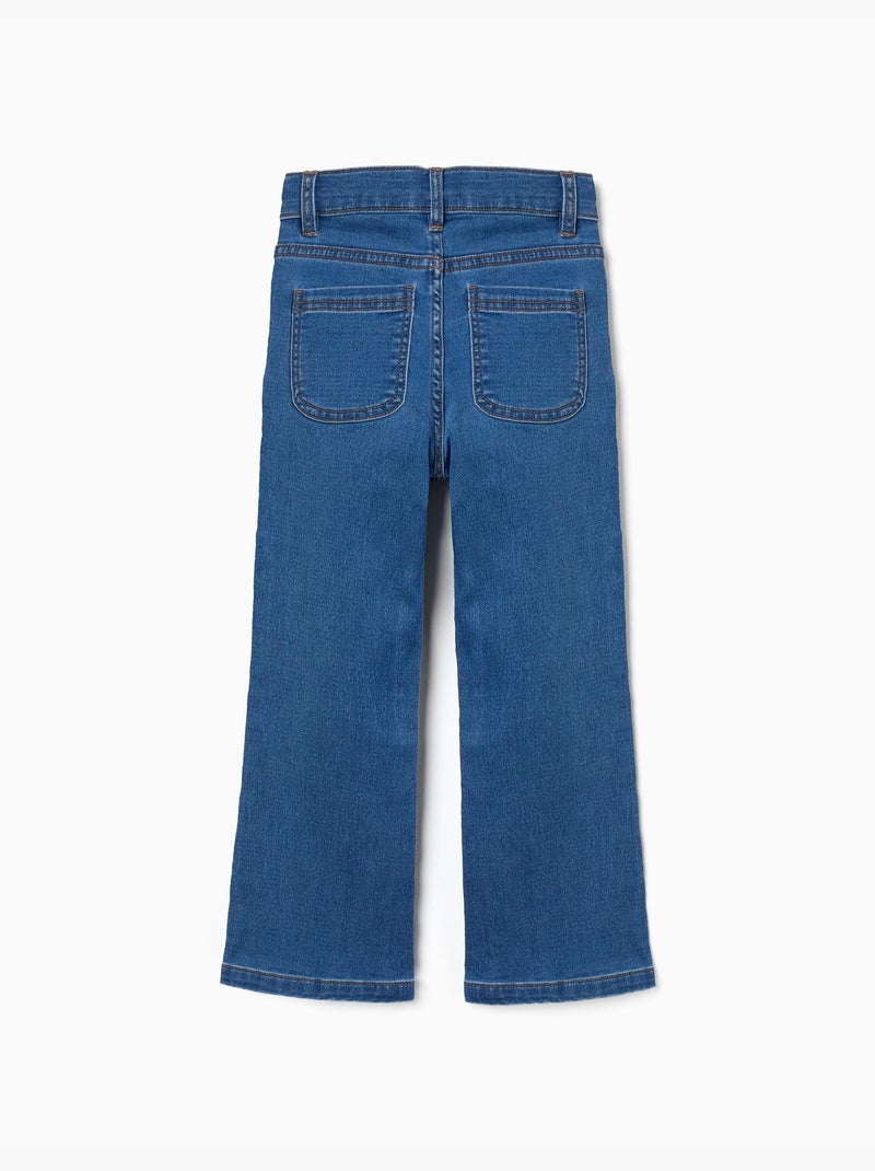 Jeans a zampa con cintura regolabile e tasche Blu chiaro - Kiabi