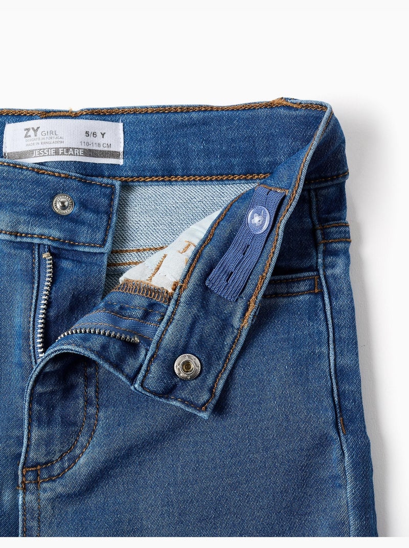 Jeans a zampa con cintura regolabile e tasche Blu chiaro - Kiabi