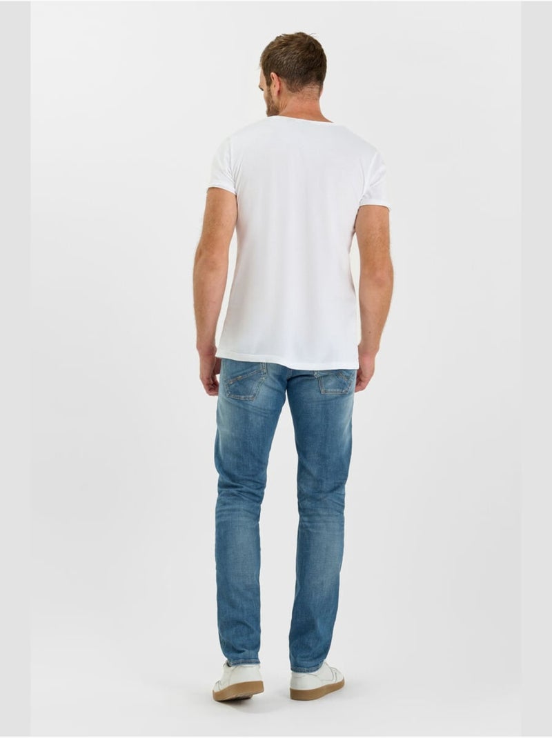 Jeans adjusted stretch 700/11, lunghezza 34 Blu - Kiabi