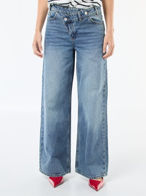 Jeans ampi con doppia apertura abbottonata - Kiabi