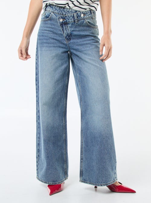 Jeans ampi con doppia apertura abbottonata - Kiabi