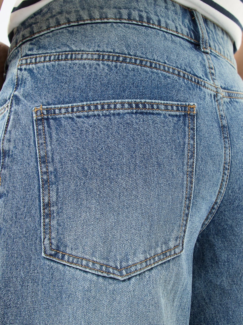 Jeans ampi con doppia apertura abbottonata Blu - Kiabi