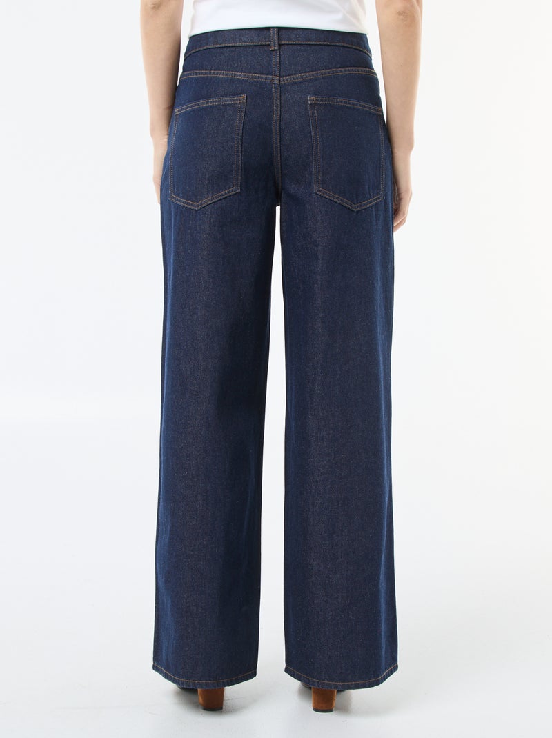 Jeans ampi con doppia apertura abbottonata Blu - Kiabi