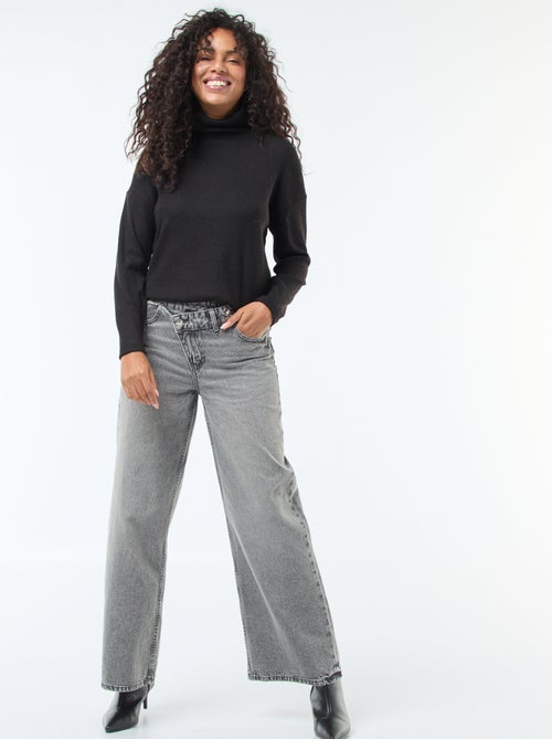 Jeans ampi con doppia apertura abbottonata - Kiabi