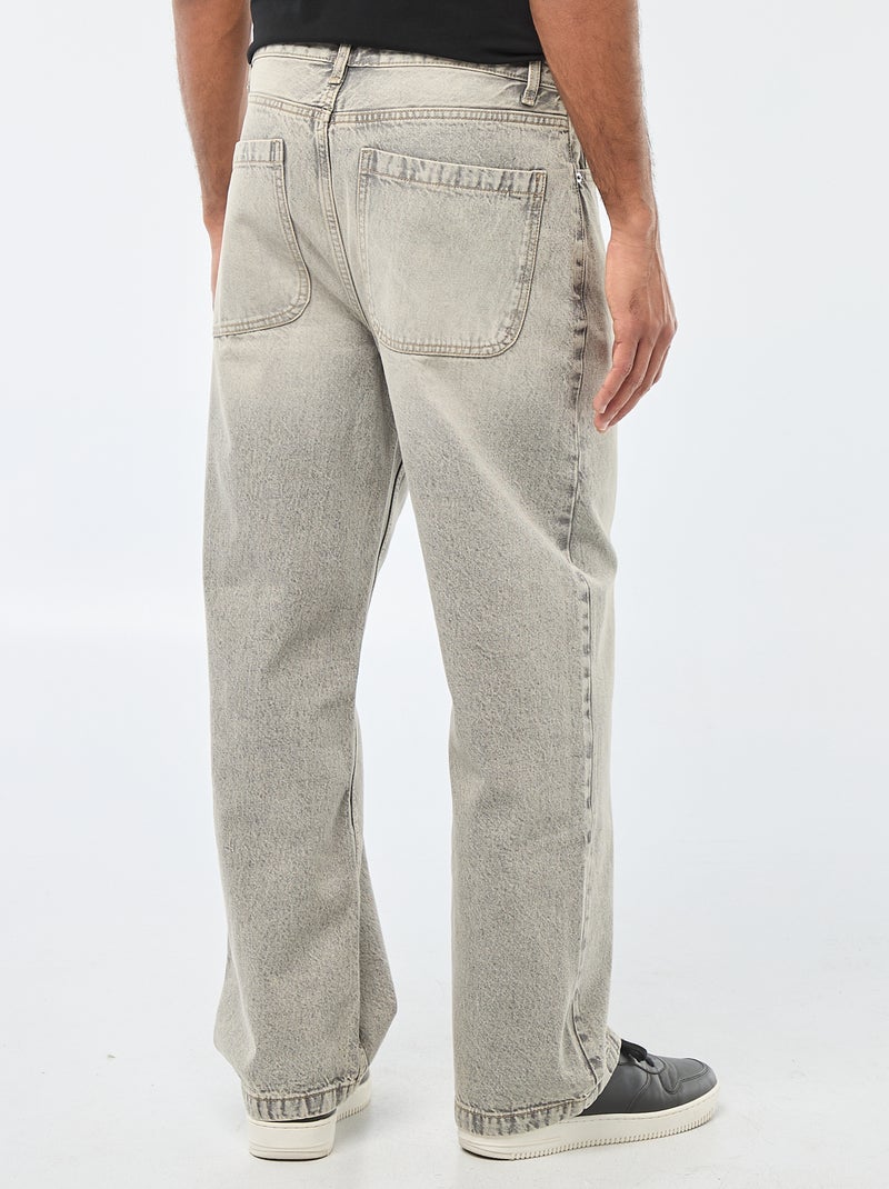 Jeans ampi / relaxed fit a 5 tasche Grigio - Kiabi
