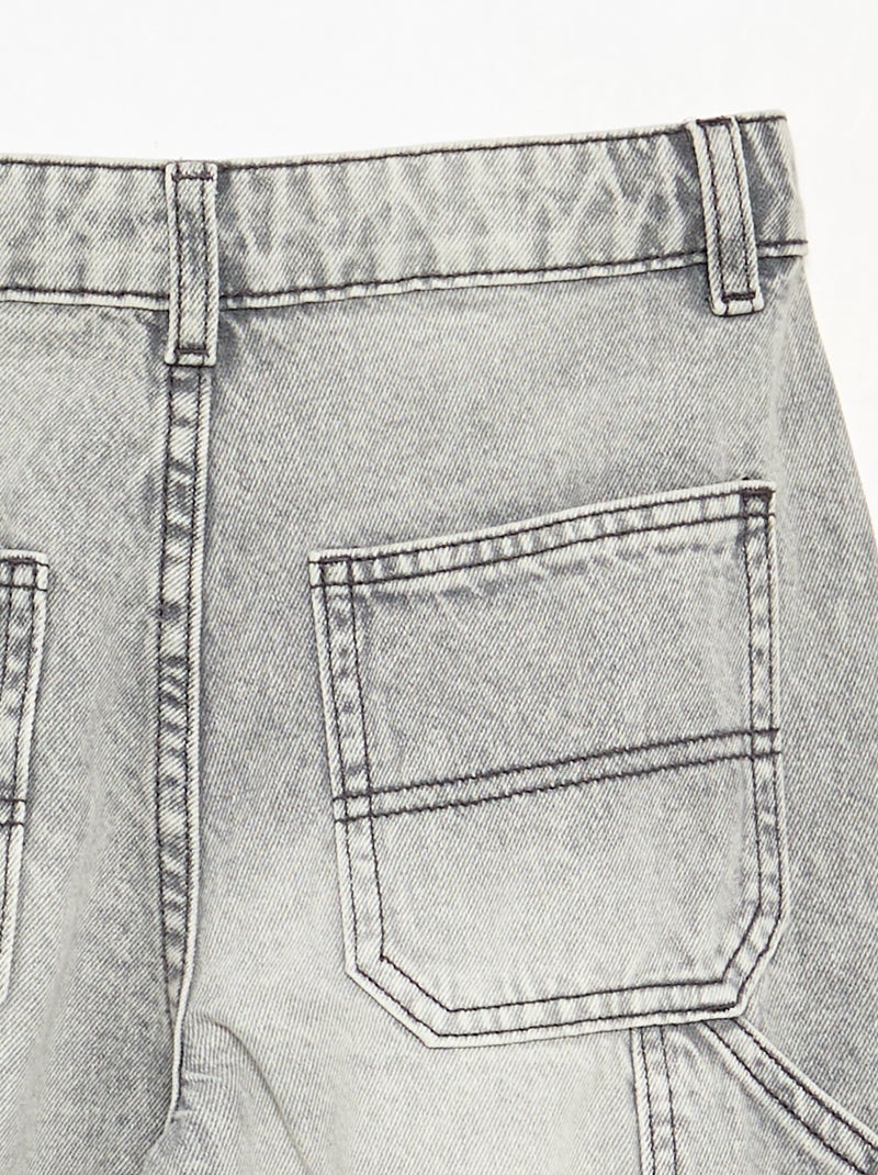 Jeans ampi stile carpenter Grigio - Kiabi
