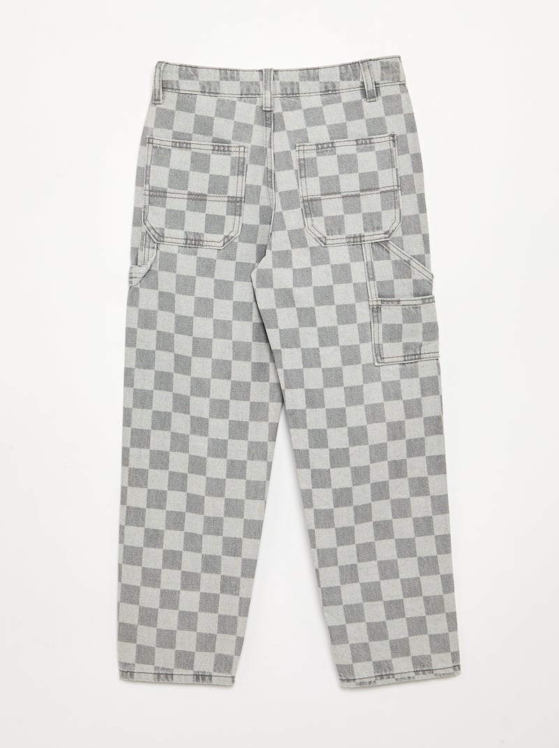 Jeans ampi stile carpenter Grigio - Kiabi