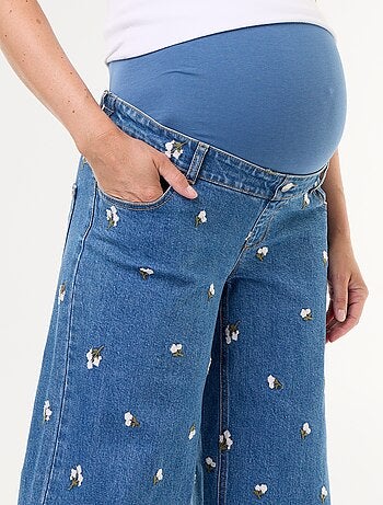 Jeans ampio premaman con motivo